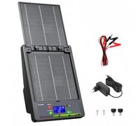 FarmNix Elettrificatore per Recinto Elettrico Solare 32KM, 2.0J con 6-12KV | Pannello Solare 10W e Batteria 18Ah, Impermeabile IP55 per Cavalli, Bovini, Cinghiali