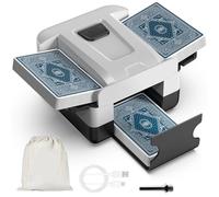 FarmNix Mischia Carte Automatico, Mescolatore Carte da Gioco Elettrico per 1-2 Mazzi, 2000mAh Ricaricabile, Mescolatore di Carte per Poker, UNO, Blackjack, Phase 10