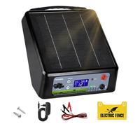 FarmNix Recinto Elettrico Solare 32km a Batteria al Litio, Uscita Regolabile 6-12KV 0.3-2J, Pannello 6W & Batteria 18Ah(18000mAh), IP55 Impermeabile per Cavalli, Bestiame, Cinghiali