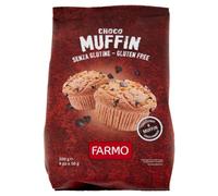 Farmo - Chocomuffin Gocce Di Cioccolato Senza Glutine e Lattosio Confezione 4x50 Gr