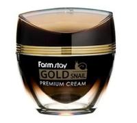 Farmstay Gold Snail Premium Cream | 50 ml | Anti-Aging, Riduzione Rughe, Idra...