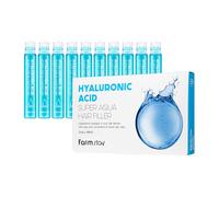 FarmStay Super Aqua Hair Filler all'acido ialuronico - Trattamento per capelli alla cheratina e all'acido ialuronico - Prodotti per l'ispessimento dei capelli - 10 pz