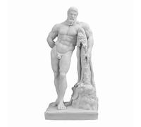 Farnese Hercules Heracles Gr ast Marble Sculpture Statue Museum Copy 33 cm, Bianco, Altezza: 33 cm, Larghezza: 15,5 cm