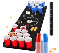 Farnirvana Beer Pong Ping Pong Kit, Birra Pong Tazze, 32 Bicchieri Beer Pong (500ml), 8 Palline da Ping Pong, Tappeto da Gioco, per Adulti Festa,Festival, Matrimoni, Campeggio