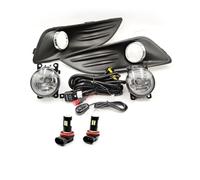 Faro 1 Set LED Paraurti Anteriore Lampada Nebbia Luce Nebbia Cablaggio Lampada Nebbia Griglia Copertura Per Ford Per Fiesta 2013 2014 2015 2016 2017 Faro Proiettore(LED set)