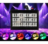 Faro 12 led rgb faretto luci effetti strobo da discoteca lampada stroboscopica