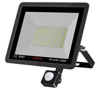 Faro 144 led 200 watt sensore di passaggio luce bianca 6500k per esterno IP67