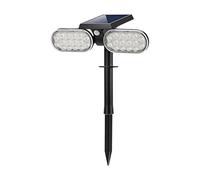 Faro 32 led luce calda faretto pannello solare sensore crepuscolare per giardino