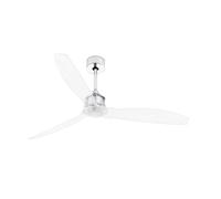 Faro 33394 - JUST FAN Ventilatore da soffitto cromo con motore DC