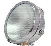 Faro 6" Lucas Flat Frost Glass Cromato Compatibile con Panther Triumph Ariel