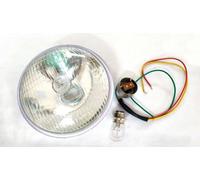 Faro 7" LUCAS 12V Senza Foro Pilota Per Moto Classiche Norton BSA Triumph