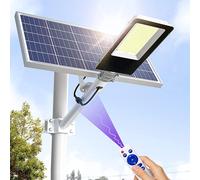 Faro 858 Led 1000W con Pannello Solare Telecomando Batteria 12 Ore Lampione IP67