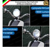 FARO A LED APRILIA HABANA 125 ANABBAGLIANTE ABBAGLIANTE H4 POSIZIONE T10 6000K