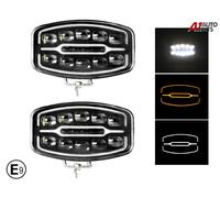 Faro A Led Completo 12V 24V Lampada 10" Tetto X2 Per Vw Crafter - Man Tge VAN HQ