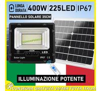 Faro con Pannello Solare 400w - 800W Potente Batterie Litio Telecomando Timer++