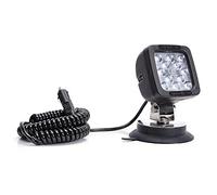 Faro a LED, da lavoro, con base magnetica, interruttore e cavo a spirale da 7 m, per cantieri, spedizioni e costruzione di veicoli
