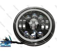 Faro A LED Design Teschio 7" Per Mahindra Thar Harley Royal Enfield AEs