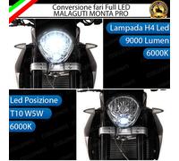 FARO A LED MALAGUTI MONTE PRO ANABBAGLIANTE ABBAGLIANTE H4 LUCE DI POSIZIONE T10