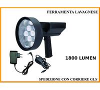 Faro a led ricaricabile fascio ampio censimento animali notturno caccia litio
