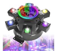 Faro A Testa Mobile A 6 Bracci, Luci Da Palcoscenico A LED Da 150W Con Motivi RGBW Dinamici, Luci Per Feste DJ Ad Attivazione Sonora Con Telecomando, Illuminazione A Fascio Rotante