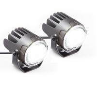 Faro Abbagliante A LED Universale Per Moto, Matt Nero, Coppia