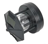 Faro ad energia solare, impermeabile, per esterni, rotante, luce stradale a LED bianca, per decorazione paesaggistica da giardino (nero)