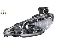 Faro Adatto A per Peugeot 206 Cc 09 / 98- SX Lampadine M.Servomotore