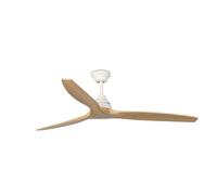 Faro ALO Grande ventilatore da soffitto DC bianco in legno a 6 velocità