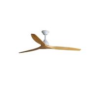 Faro ALO Grande ventilatore da soffitto DC bianco in legno a 6 velocità