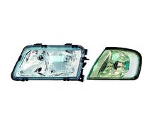 Faro Alogeno Adatto A per Audi A3 8L 09/96-08/00 H7 H1 SX Inclusi Indicatore