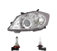 Faro Alogeno Destro H11/HB3 Cromato Per Toyota Auris Inclusi Lampadine