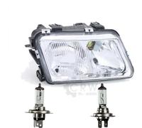 Faro Alogeno Destro Per Audi A3 (8L) Anno 09/96-08/00 H7/H4 Con NSW