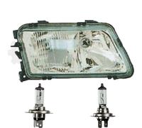 Faro Alogeno Destro Per Audi A3 96-> H7/H4 Senza Motore Inclusi Lampadine OSRAM