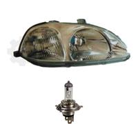 Faro Alogeno Destro Per Honda Civic 10.95-2.99 H4 Senza Motore Con Freccia