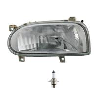 Faro Alogeno Destro Per VW Golf 3 9.91-98 H4 Senza Motore Inclusi Lampadine