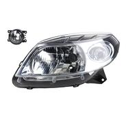 Faro Alogeno Fronte Adatto A per Dacia Sandero 06/08- H4 SX+ Fendinebbia