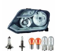 Faro Alogeno Sinistro H7/H1 Nero Per VW Amarok Inclusi Lampadine