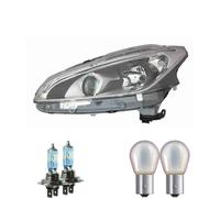 Faro Alogeno Sinistro H7 Nero Per Peugeot 208 Inclusi Lampadine
