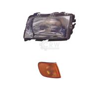 Faro Alogeno Sinistro Per Audi 100 4A C4 12.90-07.94 H4 Con Indicatori