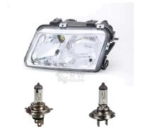 Faro Alogeno Sinistro Per Audi A3 (8L) Anno 09/96-08/00 H7/H4 Con NSW
