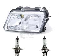 Faro Alogeno Sinistro Per Audi A3 (8L) Anno 09/96-08/00 H7/H4 Con NSW