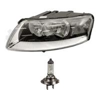 Faro Alogeno Sinistro Per Audi A6 10.08-> H7/H15 Con Motore Inclusi Lampadine