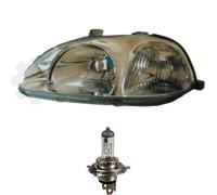 Faro Alogeno Sinistro Per Honda Civic 10.95-2.99 H4 Senza Motore Con Freccia