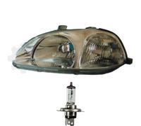Faro Alogeno Sinistro Per Honda Civic 10.95-2.99 H4 Senza Motore Con Freccia
