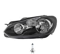 Faro Alogeno Sinistro Per VW Golf 6 09.08-> H15/H7 Con Motore Inclusi Lampadine