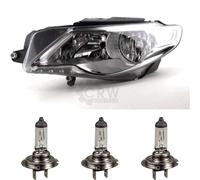 Faro Alogeno Sinistro Per VW PASSAT CC Anno 06/08-01/12 H7/H7/H7 Con Motore