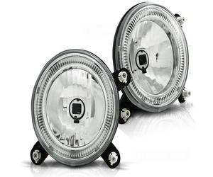 Faro Anabbaglianti Angel Eyes Tuning Tec LED per VW Golf 1 Golf 2 Cromati LPVW72