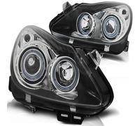 Faro Angel Eyes Adatto A per Opel Corsa D Anno Fab. 06-11 Nero