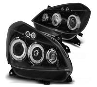 Faro Angel Eyes Adatto A per Renault Clio 3 Anno Fab. 05-09 Nero