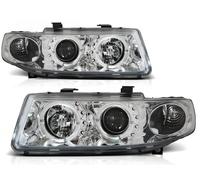 Faro Angel Eyes Adatto A per Seat Leon 1M / Toledo 1M Anno Fab. 99-06 Cromo